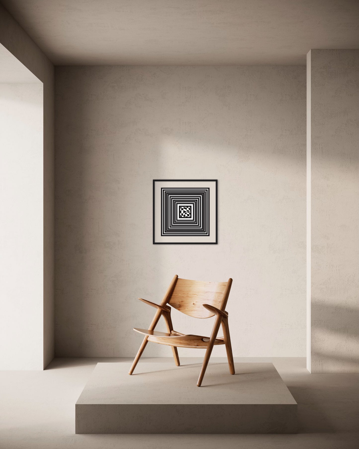 "Square" Premium Poster - (schwarz)