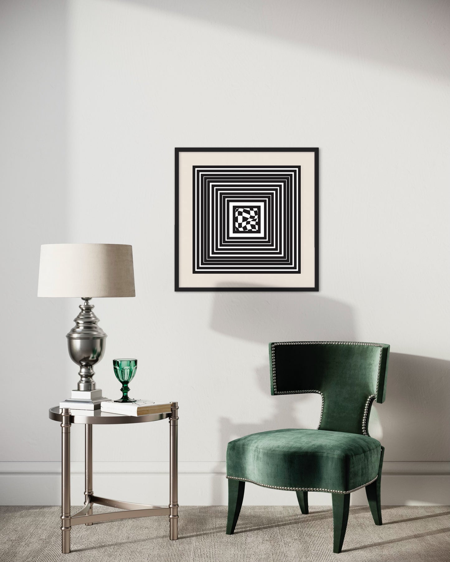 "Square" Premium Poster - (schwarz)