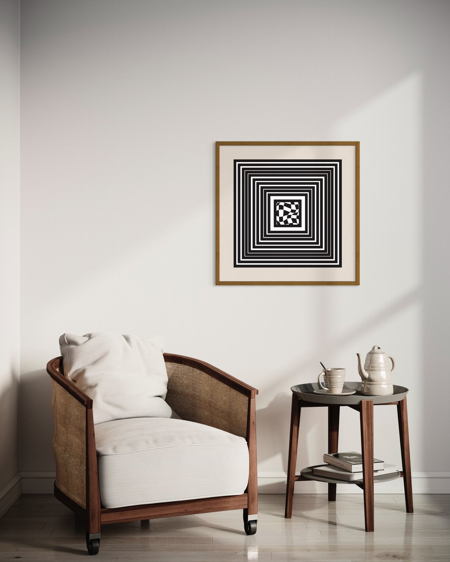 "Square" Premium Poster - (schwarz)