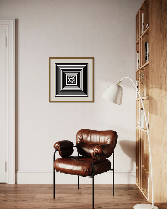 "Square" Premium Poster - (black)