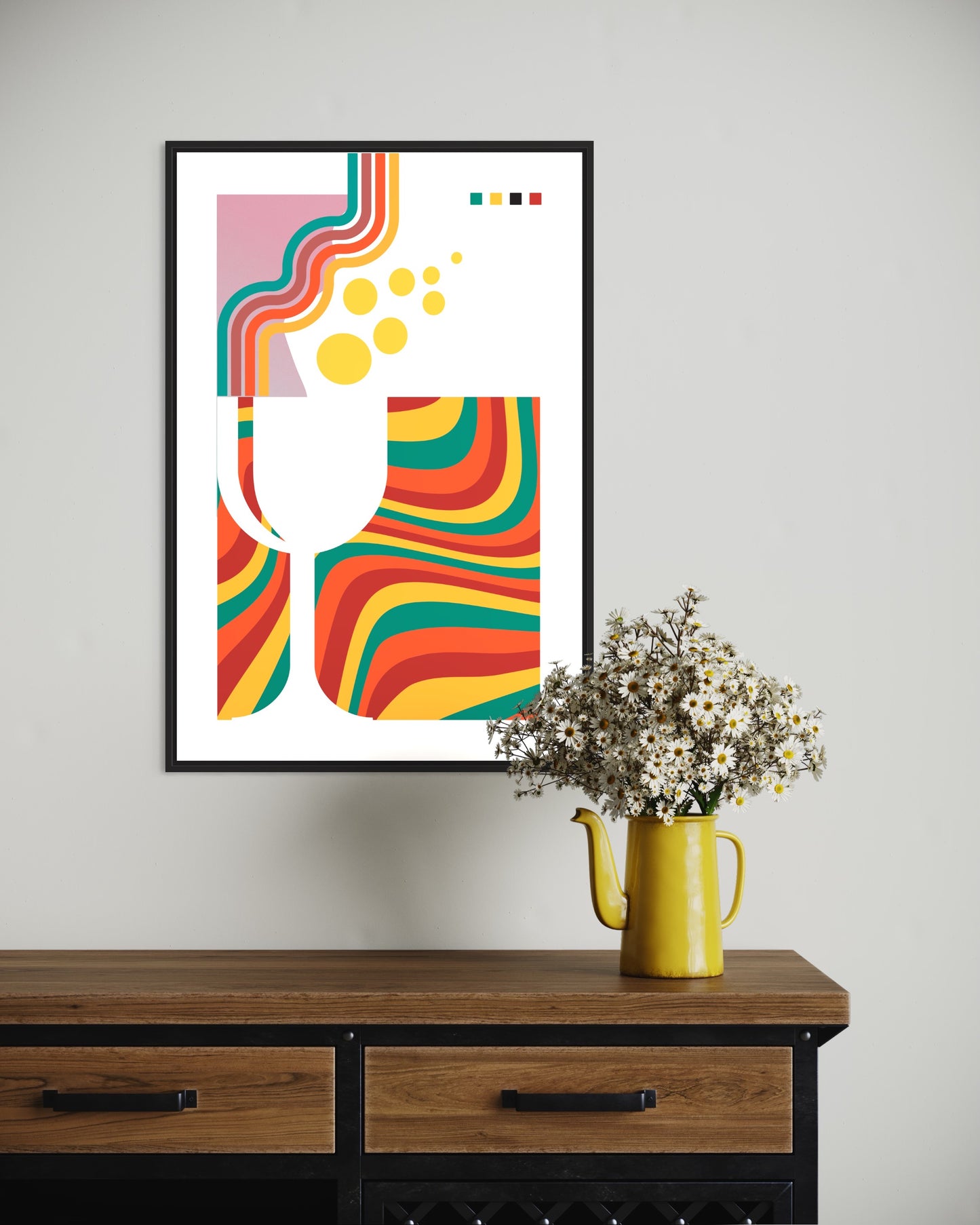 Freya Hearts Premium Poster; Wohnzimmer Poster; Skandinavisches Design; Minimalistisches Poster; Moderne Wall Art; Esszimmer Poster; Küchen Poster; Wandkunst