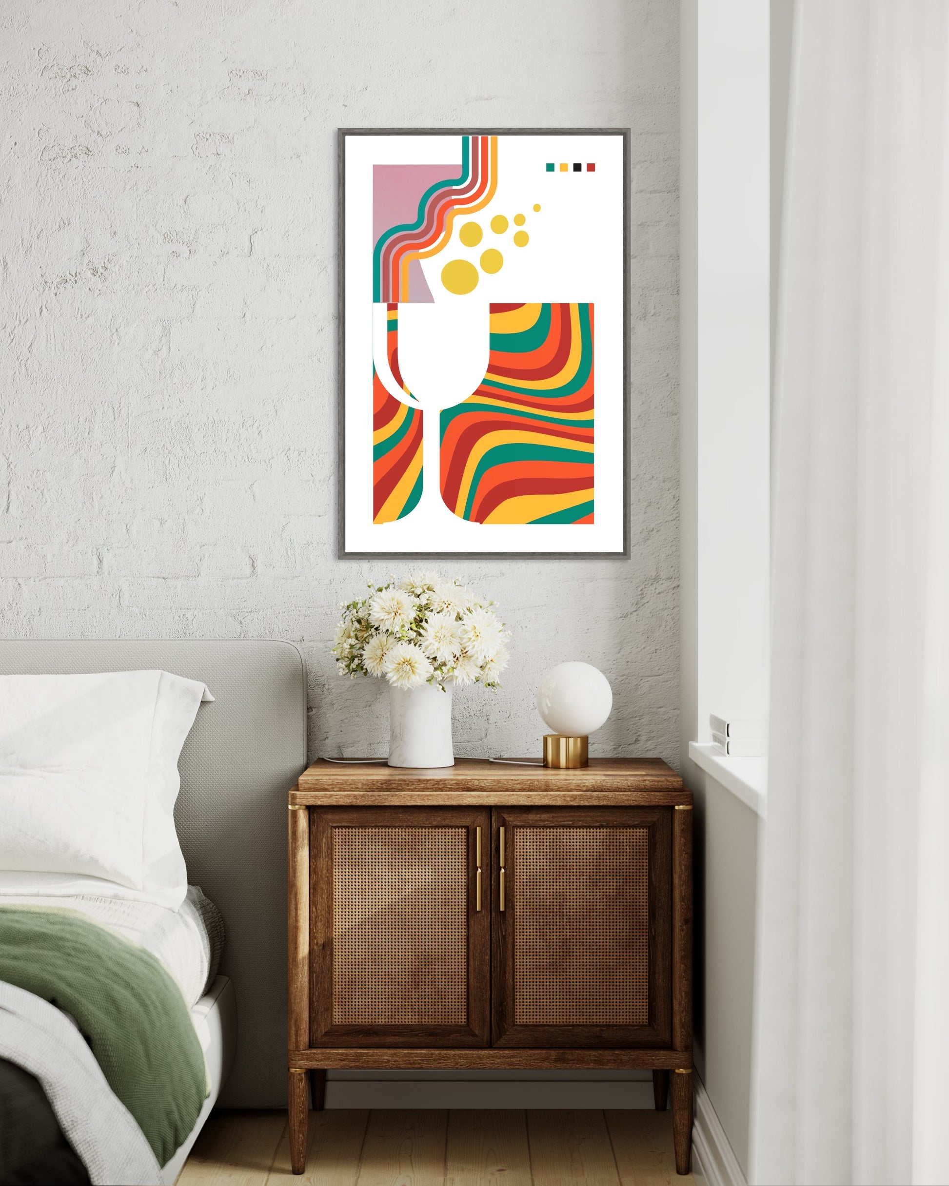 Freya Hearts Premium Poster; Wohnzimmer Poster; Skandinavisches Design; Minimalistisches Poster; Moderne Wall Art; Esszimmer Poster; Küchen Poster; Wandkunst