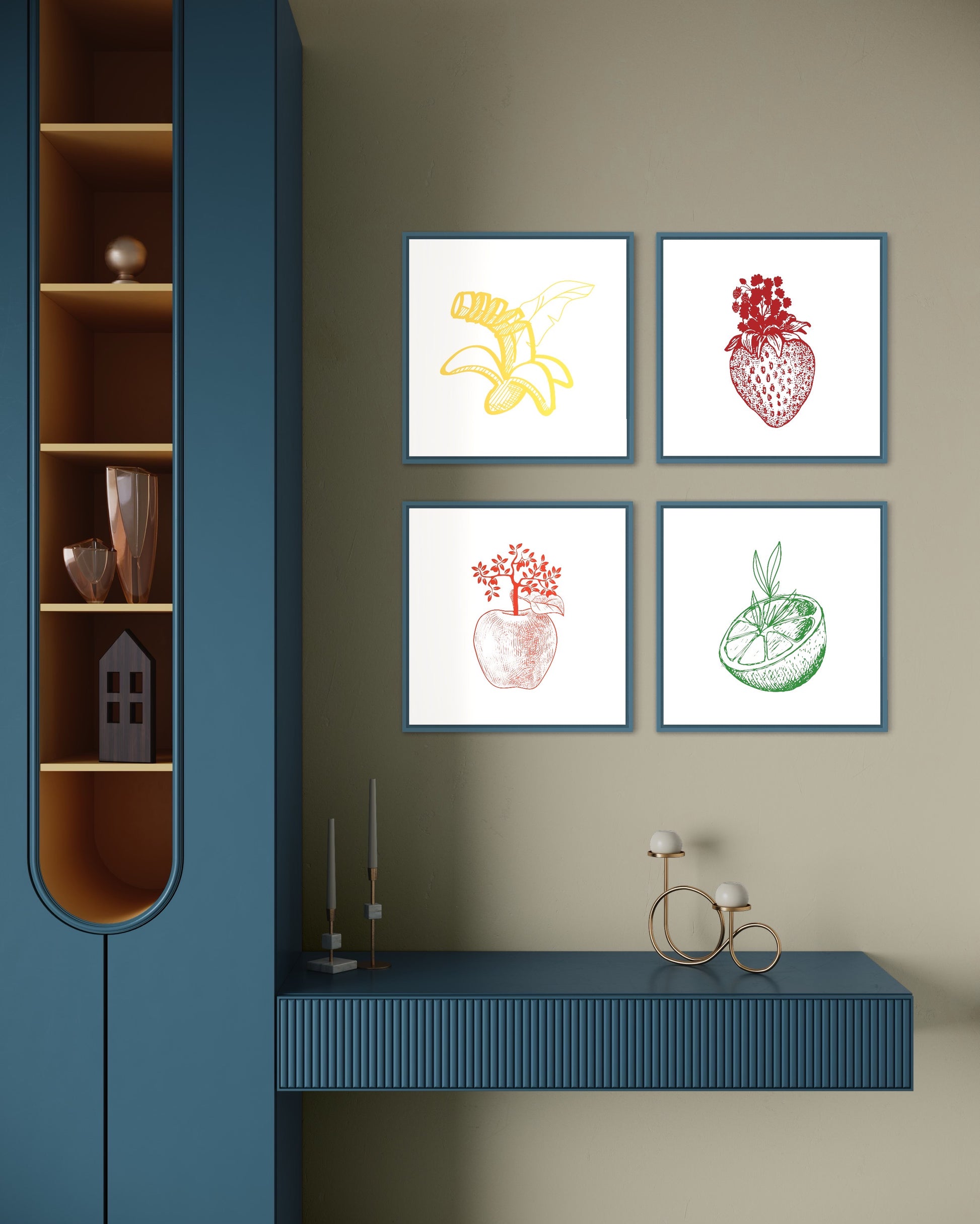 Freya Hearts Premium Poster; Wohnzimmer Poster; Skandinavisches Design; Minimalistisches Poster; Moderne Wall Art; Esszimmer Poster; Küchen Poster; Wandkunst