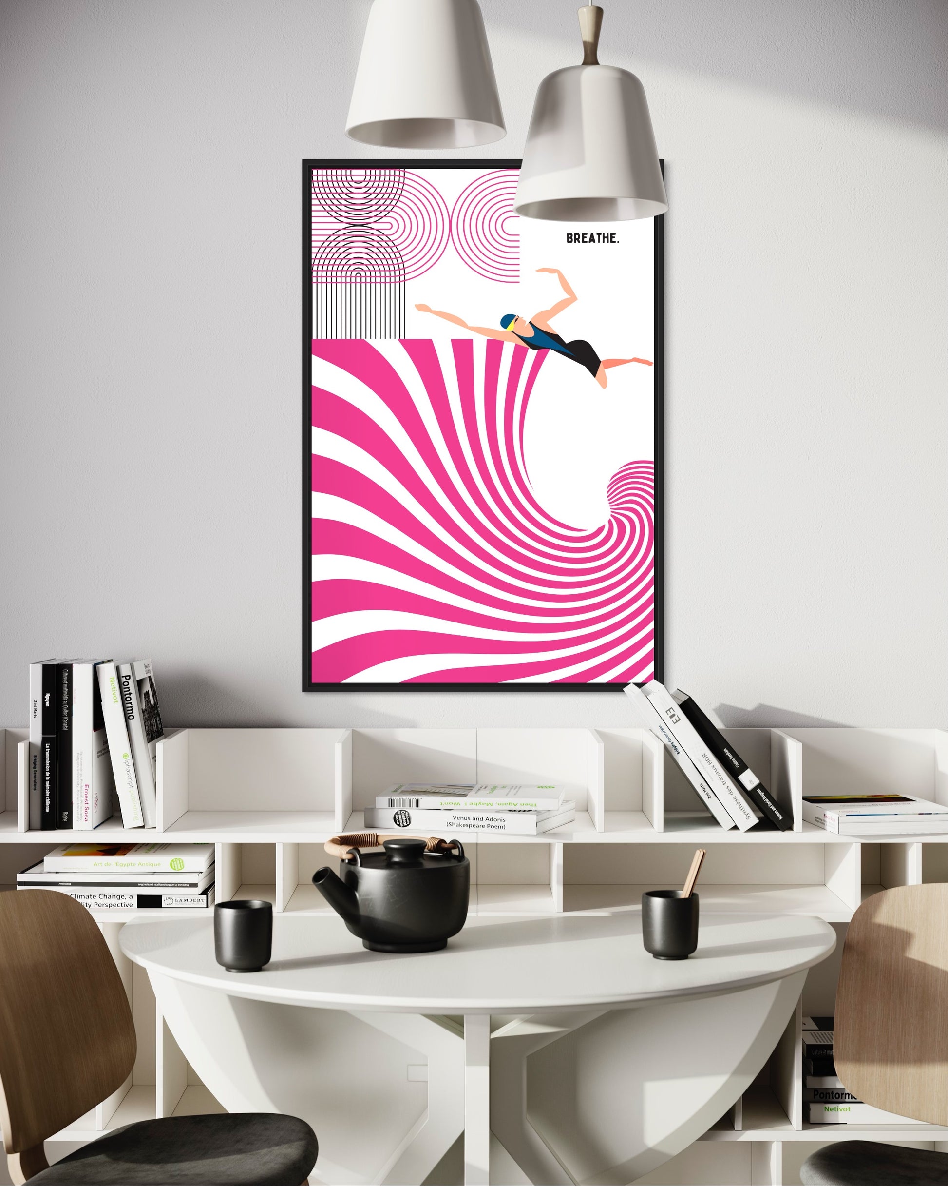 Freya Hearts Premium Poster; Wohnzimmer Poster; Skandinavisches Design; Minimalistisches Poster; Moderne Wall Art; Esszimmer Poster; Küchen Poster; Wandkunst