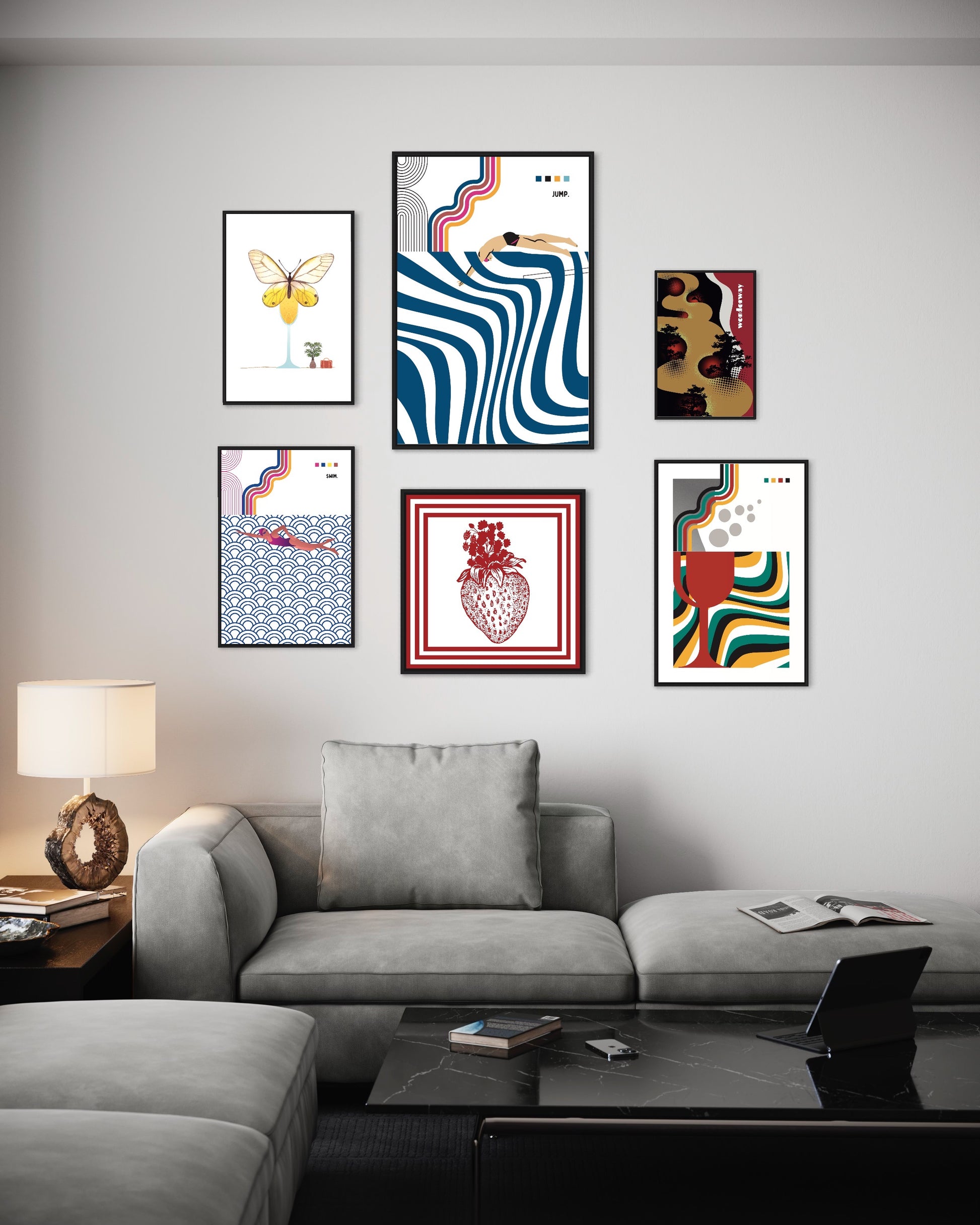 Freya Hearts Premium Poster; Wohnzimmer Poster; Skandinavisches Design; Minimalistisches Poster; Moderne Wall Art; Esszimmer Poster; Küchen Poster; Wandkunst