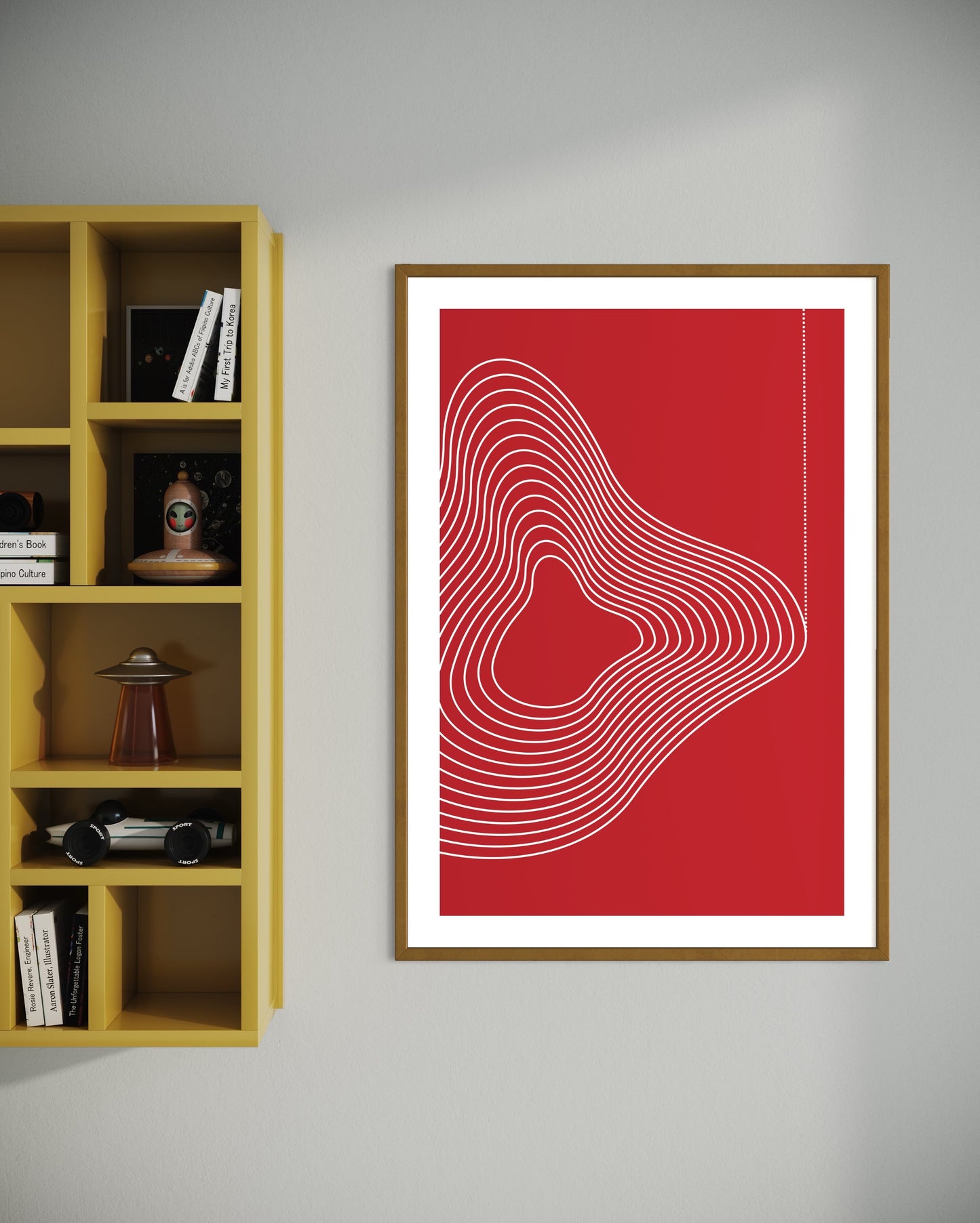 Poster Premium "Ligne Vibrante" - (rouge)