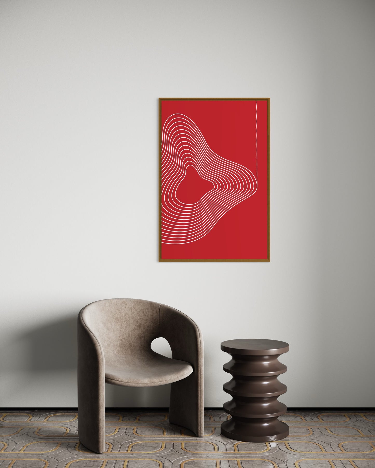 Poster Premium "Ligne Vibrante" - (rouge)