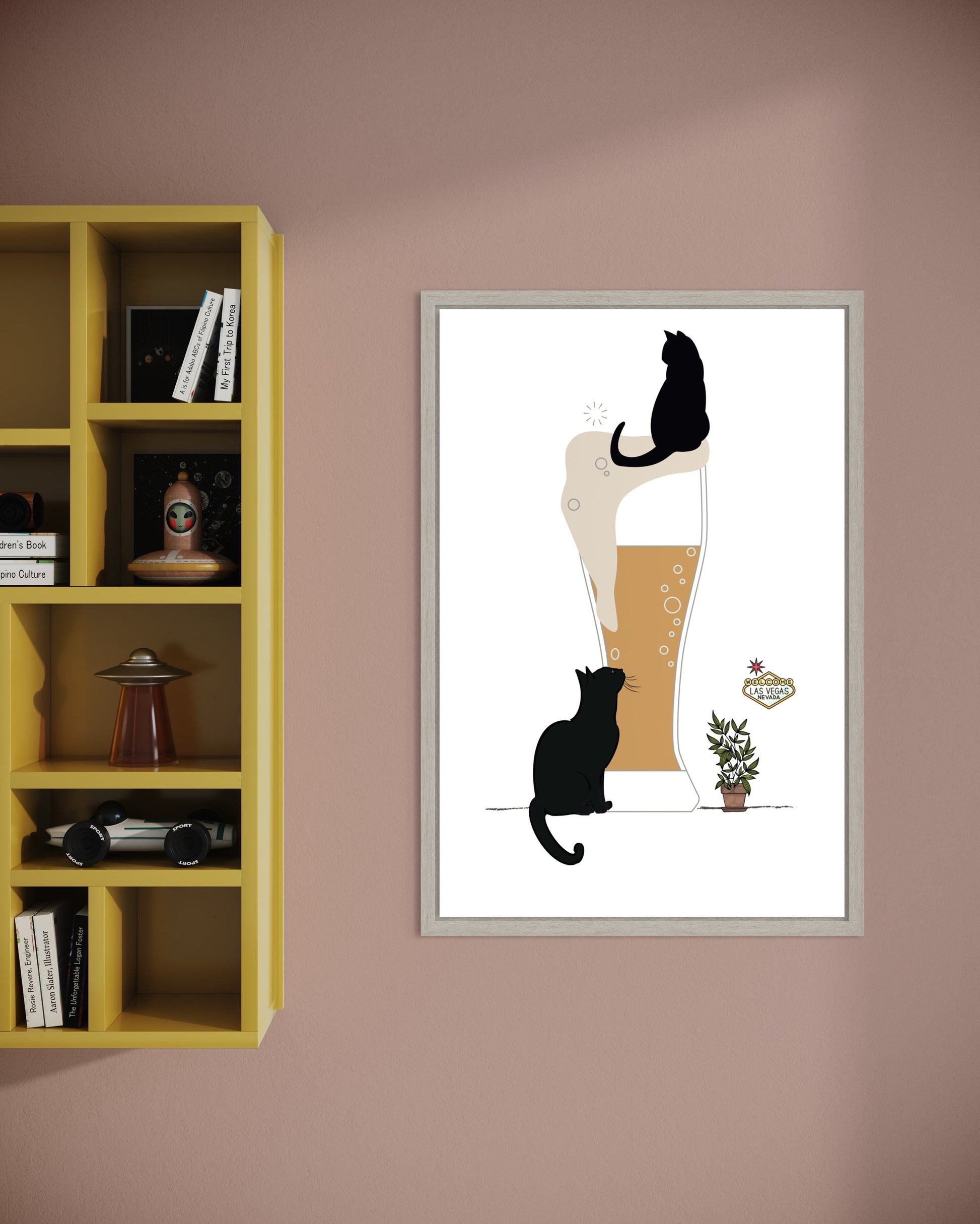 Freya Hearts Premium Poster; Wohnzimmer Poster; Tier Poster; Moderne Wall Art; Cocktail Poster; Küchen Poster; Wandkunst