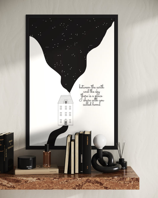 "Starry Sky" premium poster with frame