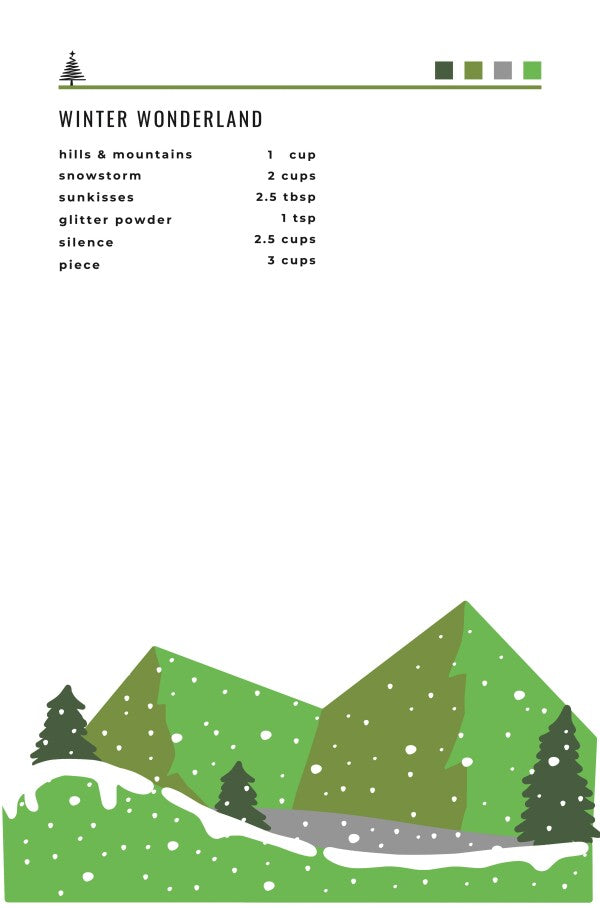 "Winter Wonderland" Premium Poster - (grün)